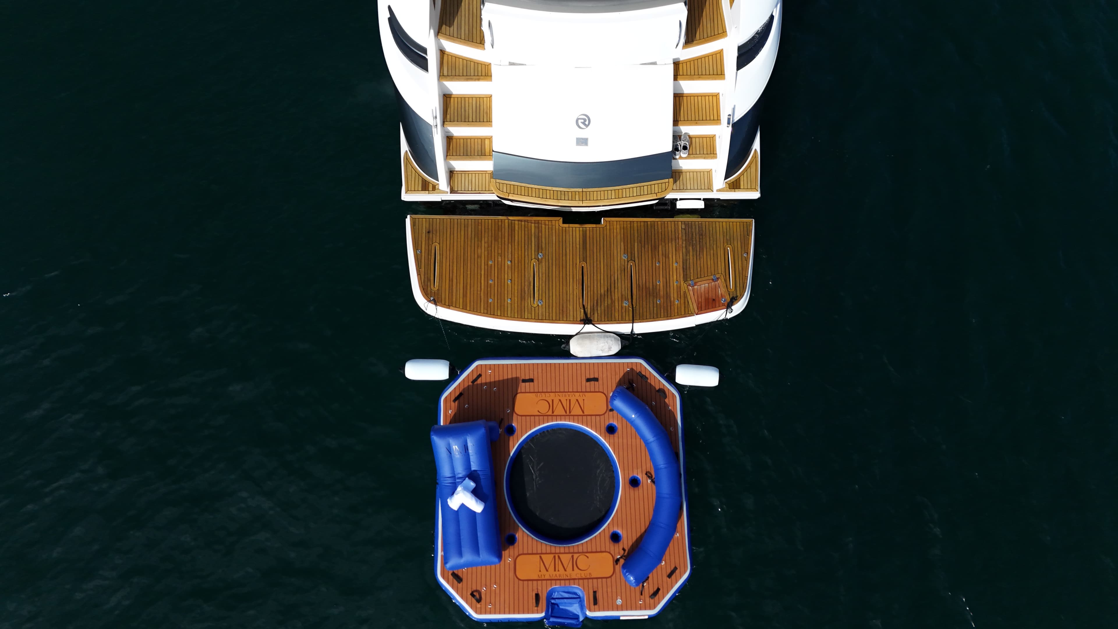 Yacht inflatable pool on Sydney Harbour