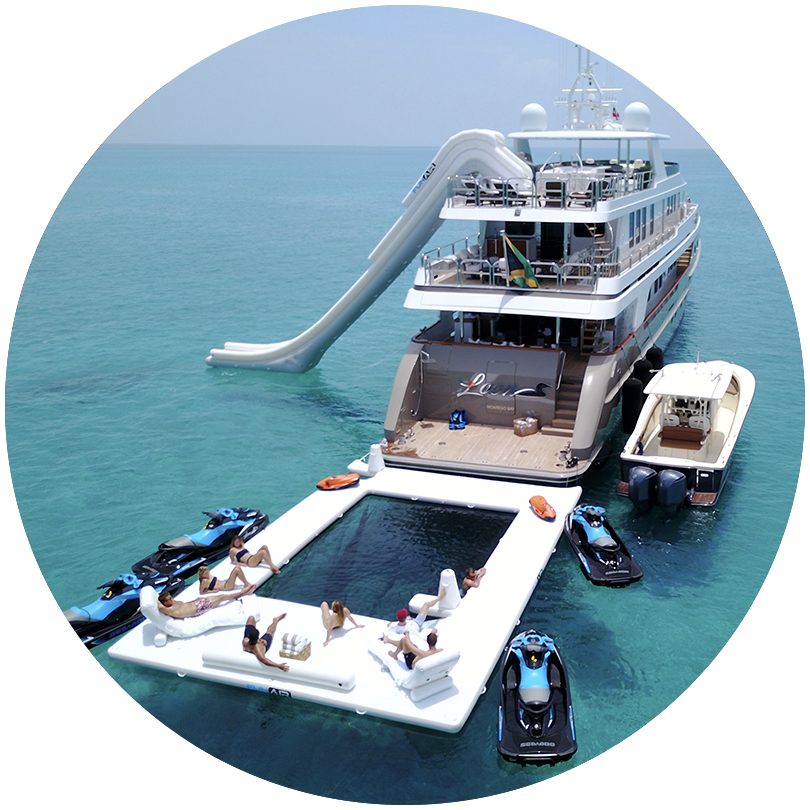 3x3m Infinity Pool with Backrests & Lounge